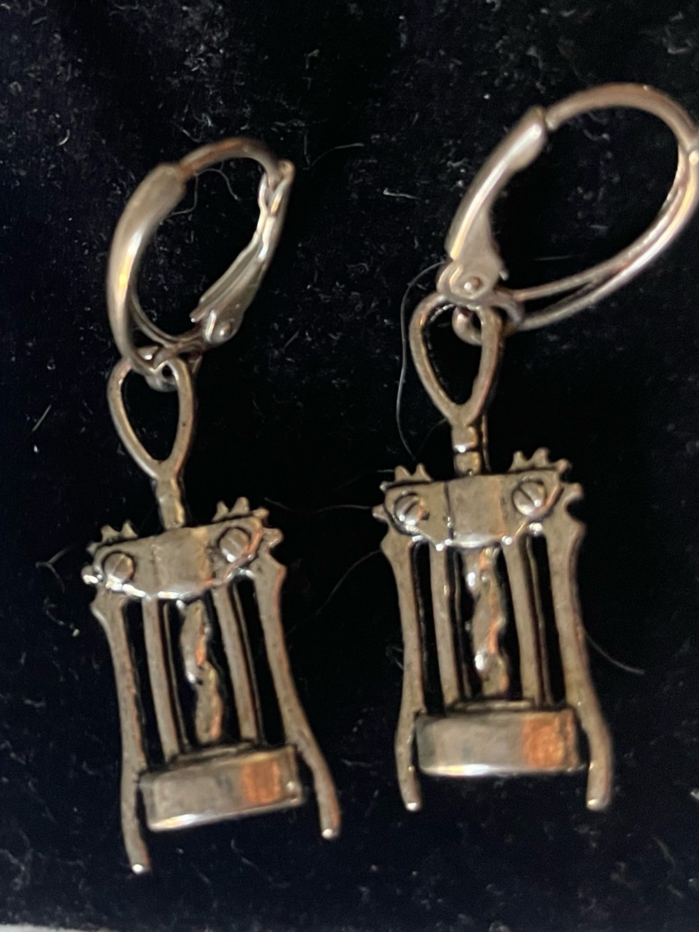 Sterling Silver Corkscrew Leverback Earrings - Silver
